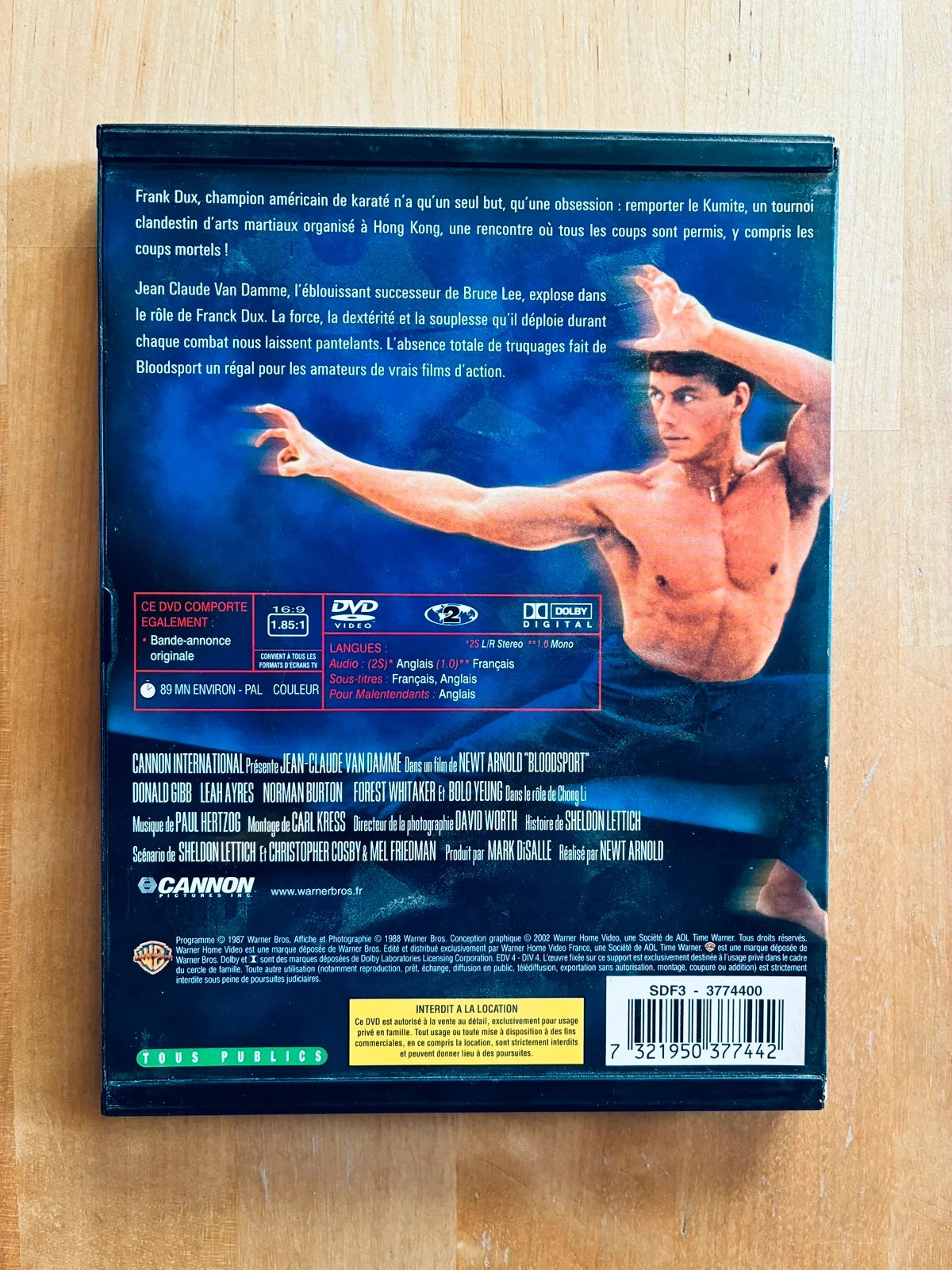 DVD Bloodsport Jean-Claude Van Damme. – photo 3